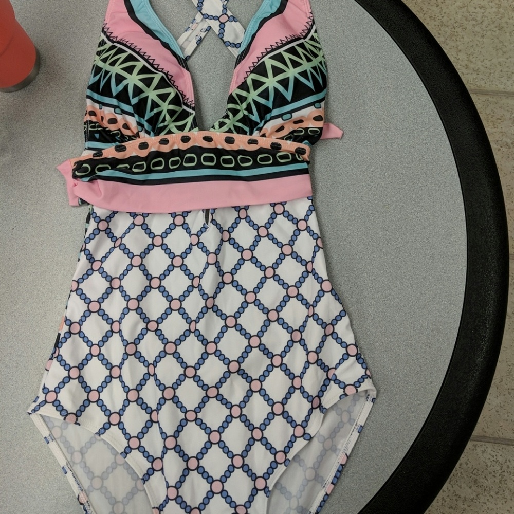Small multicolored monokini
